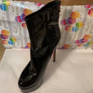 Round toe platform shiny k…a… boots, first back